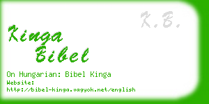 kinga bibel business card